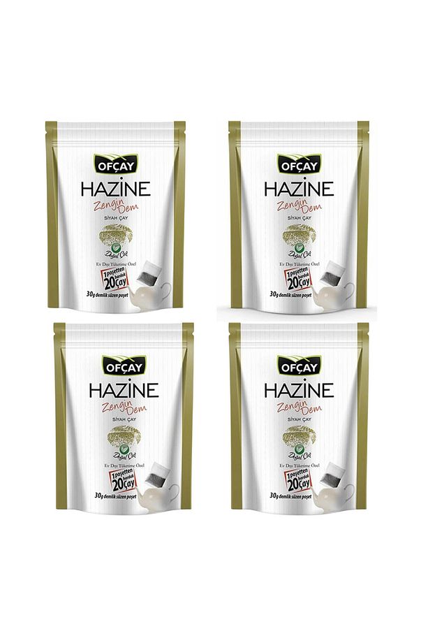 Hazine Zengindem Demlik Poşet Çay 30 Adet x 30 gr x 4 Adet - 1