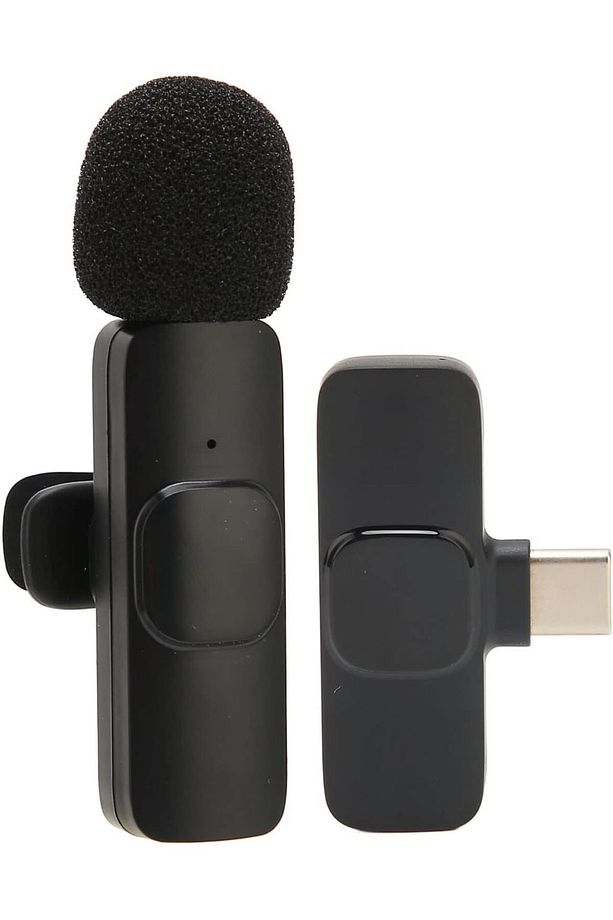 Kablosuz Yaka Mikrofonu Type-c 2'li Mini Mikrofon Youtube Tik Tok 2 Adet Bluetooth Telefona Uygun - 2