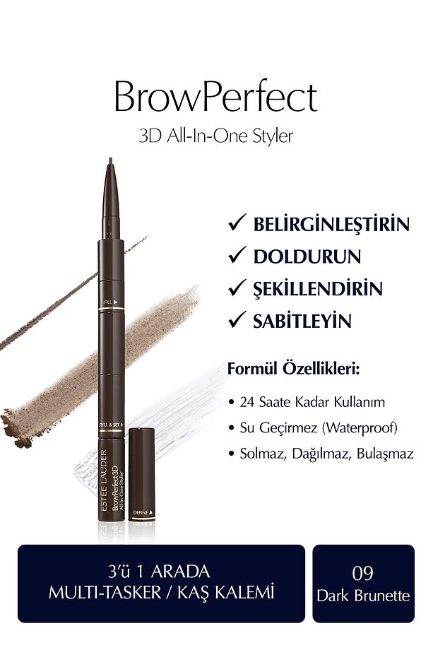 Kaş Kalemi - BrowPerfect 3D All-In-One Styler Multi-Tasker 09 Dark Brunette - 1