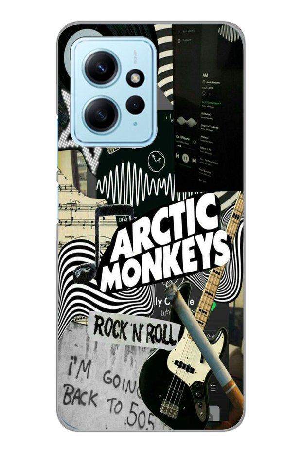 حافظة هاتف شفافة بنمط مجمعة من Redmi Note 12 4G متوافقة مع Arctic Monkeys