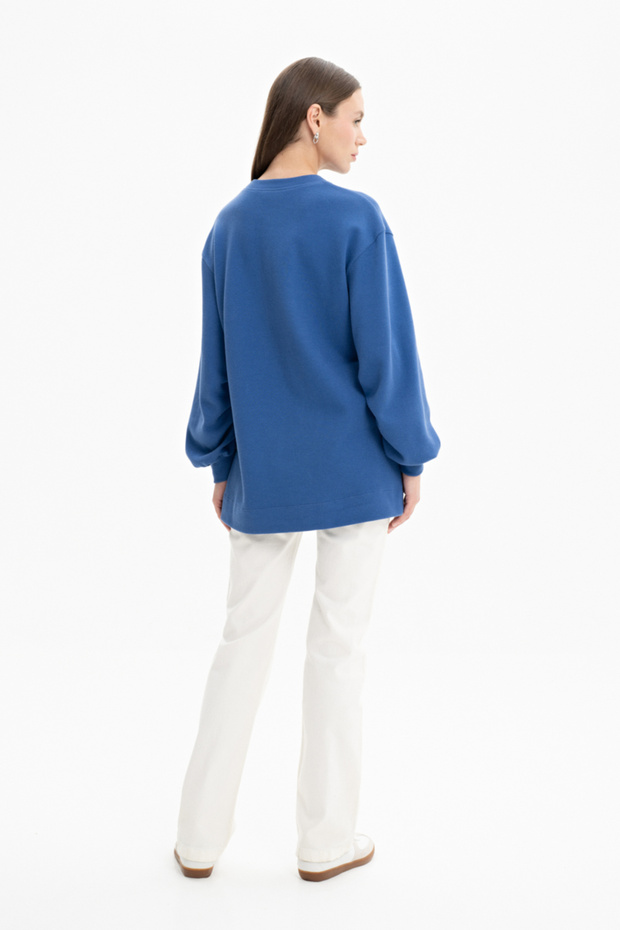 Bisiklet Yaka Örme Bluz - 4