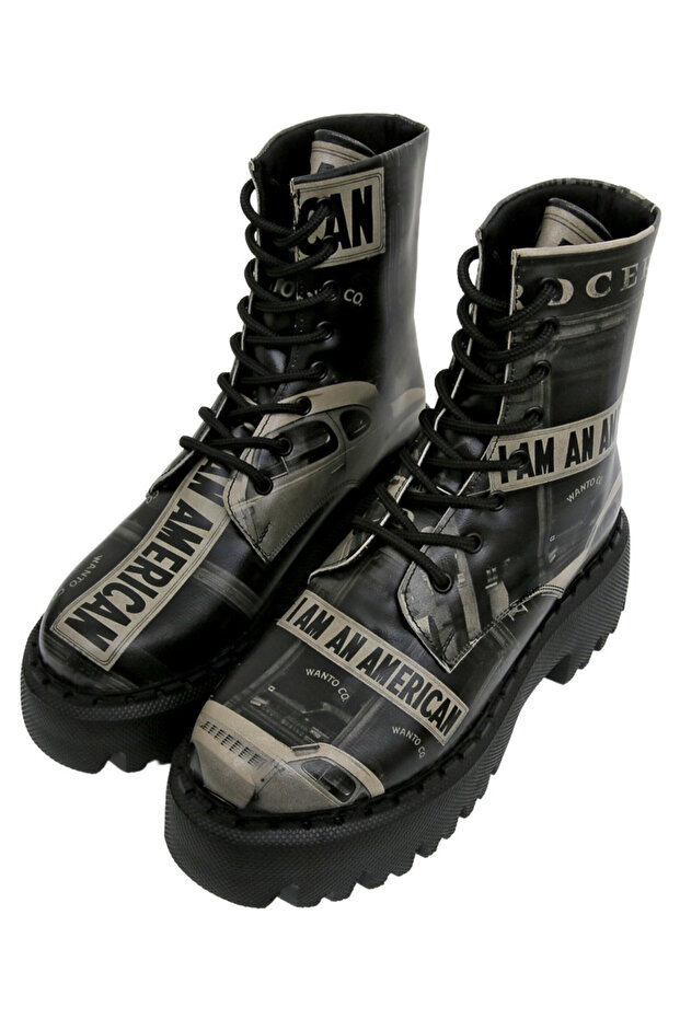 Women's Vegan Leather Black Long Boots - I am an American Design