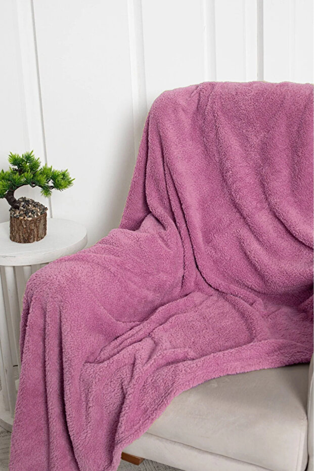 Pembe Renk Tek Kişilik Yumuşak Wellsoft Tv Battaniyesi - 1