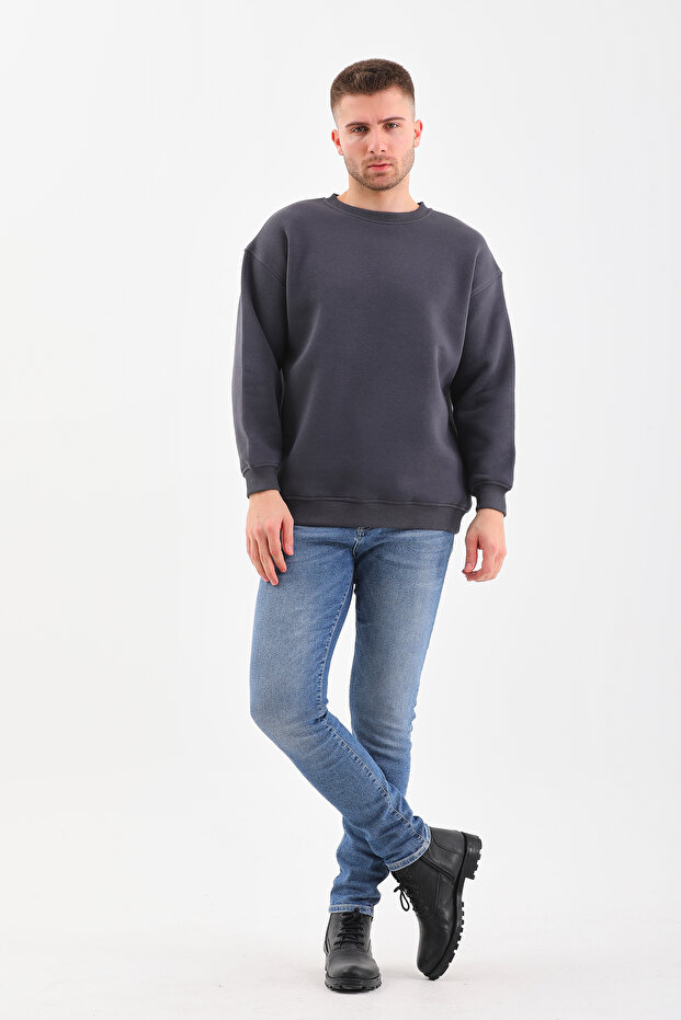 Max Bisiklet Yaka Oversize Sweatshirt - 2
