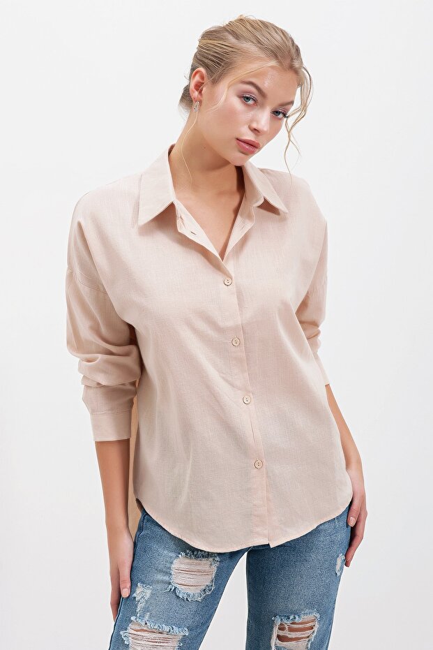 Arka Baskılı Oversize GÖMLEK - 2