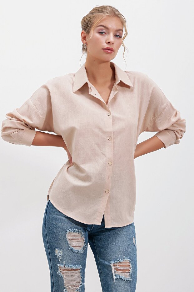 Arka Baskılı Oversize GÖMLEK - 3