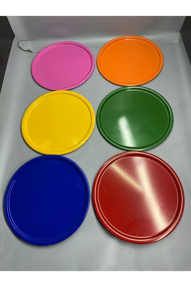 Mix Set of 6 Metal Single Decorative Candle, Tea, Coffee and Cake Service Presentation Tray 30 Cm