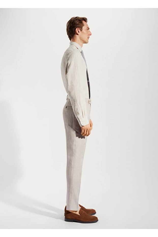 %100 keten pantolon - 6