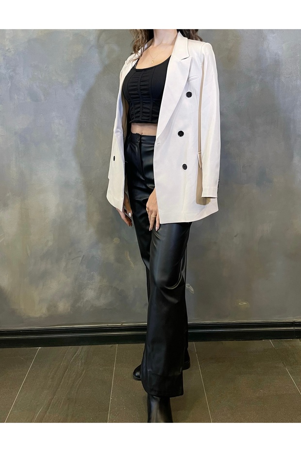 Düğmeli Blazer Ceket