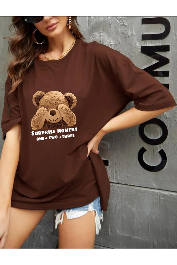 Teddy Bear Printed T-shirt (Surprise Moment)
