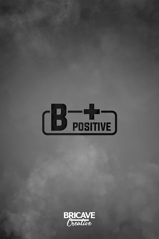B + Positive Blood Group Car-Motorcycle Glass Sticker 11.5x5cm