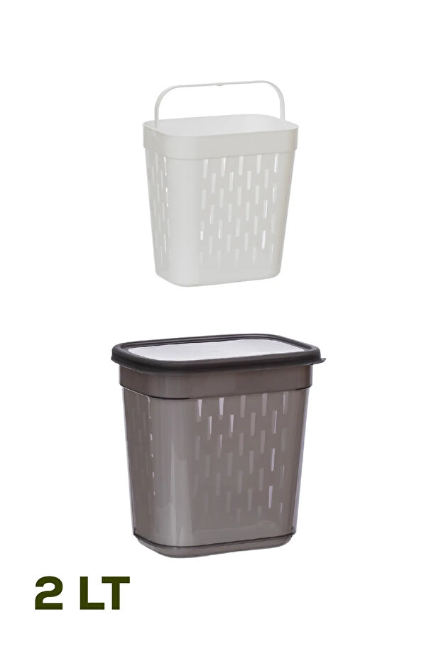Pickle Bowl with Strainer, Olive Bowl, Multi-Purpose Rectangular Storage Container Set - 2 Lt - 2