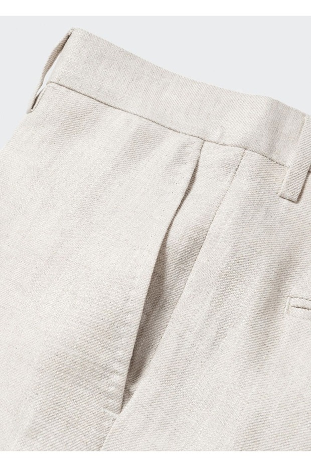 %100 keten pantolon - 8