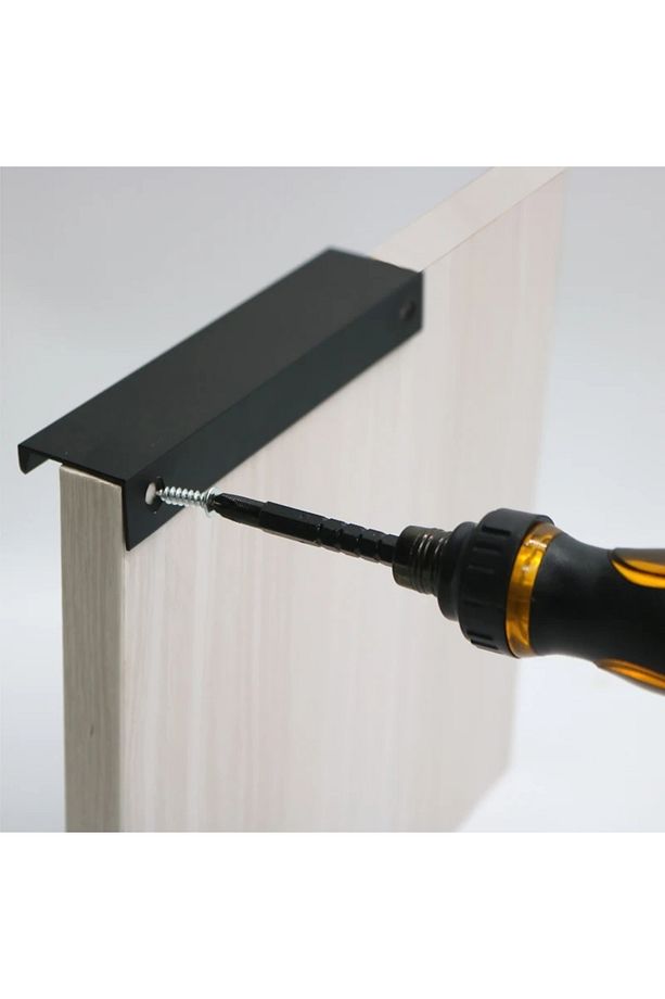 15cm Yaris (KROM) Entegre Kulp Arkadan Vidalanır Camlı Kapak Çekmece Kulpu 15cm Uzunluk - 3