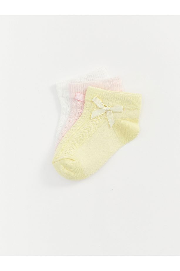LCW baby Basic Kız Bebek Soket Çorap 3'lü - 2