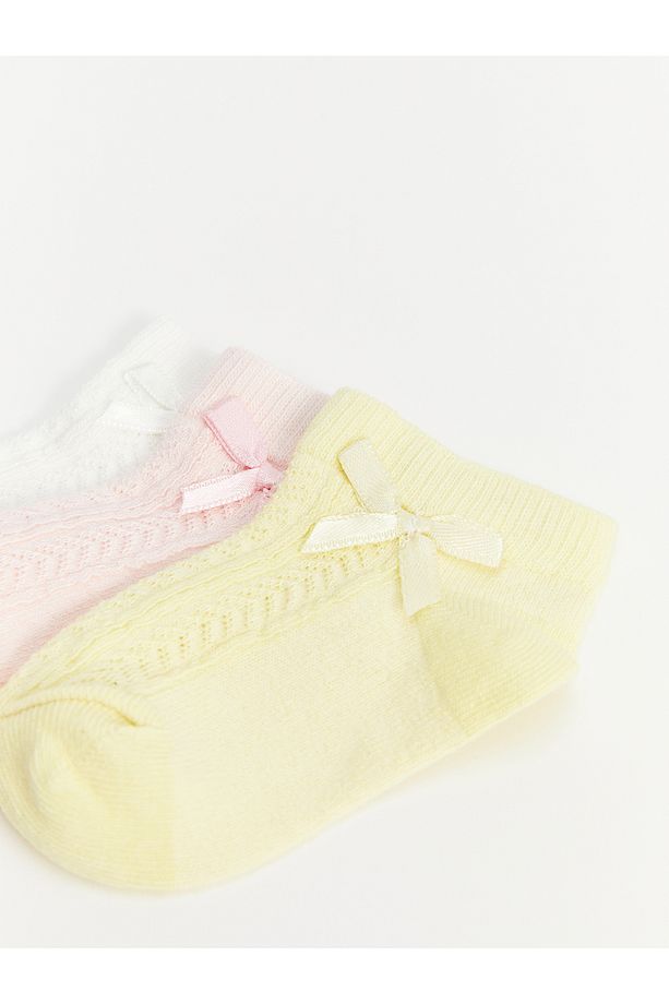 LCW baby Basic Kız Bebek Soket Çorap 3'lü - 3