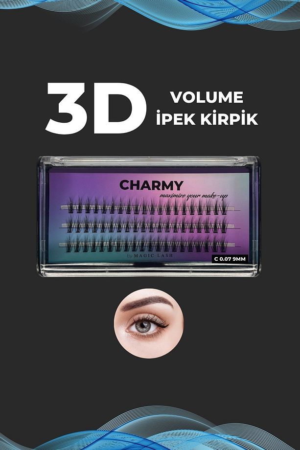 9mm Uzunluk 3d Ekspres Volume Ipek Kirpik Charmy - 1