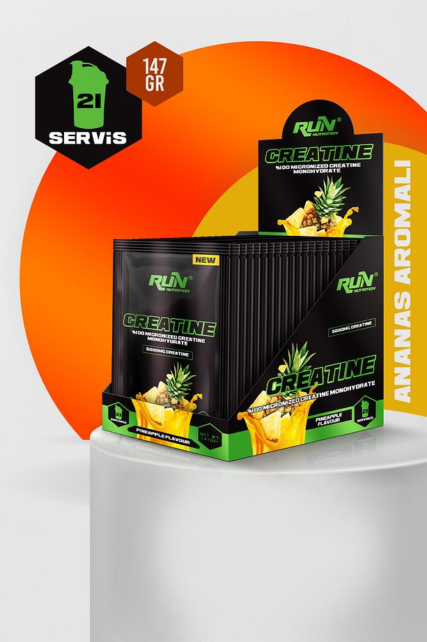 Creatine - 21 Adet - Ananas Aromalı - 147g - Tek Kullanımlık Paketler - 1