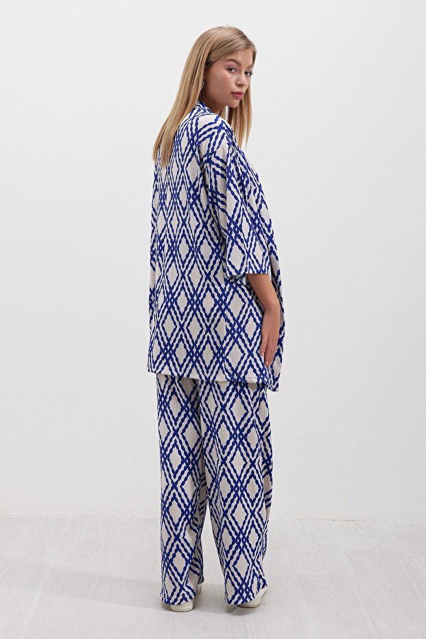Patterned Kimono Set - 4