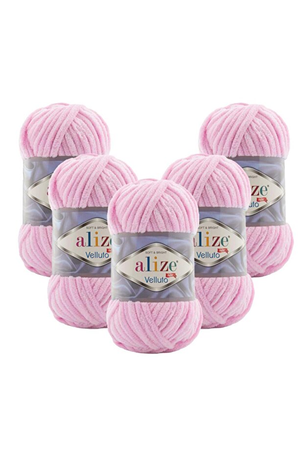 Velluto 5-Piece 31 Light Pink Hand Knitting Yarn