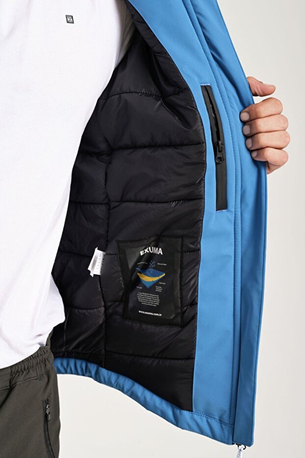 Erkek Mavi Kayak Mont 2311142 - 5