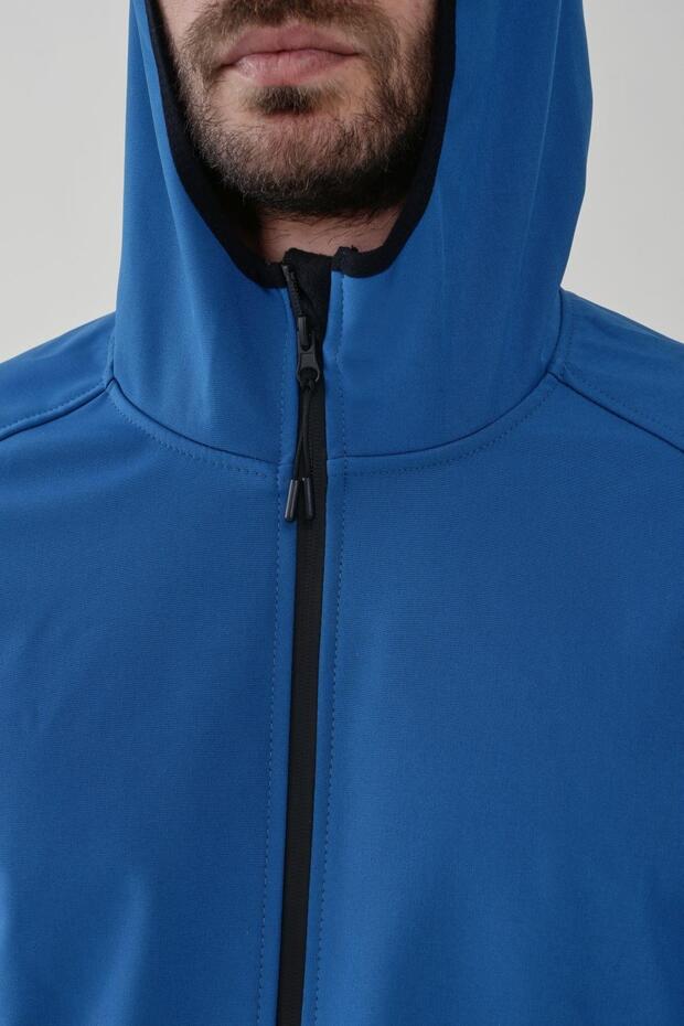 معطف سوفتشيل أزرق بترولي للرجال2111171 - 3