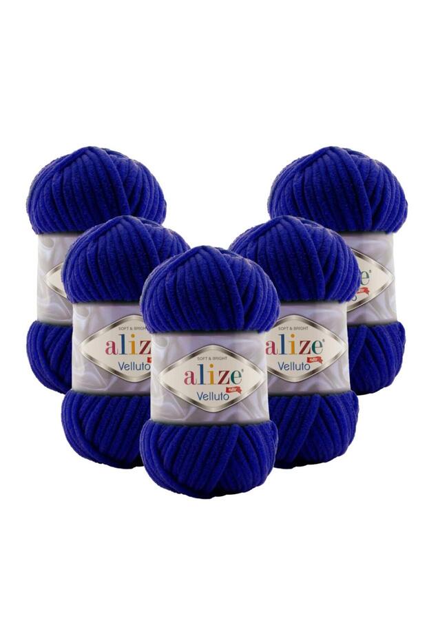 Velluto 5-Piece 360 Dark Blue Hand Knitting Yarn