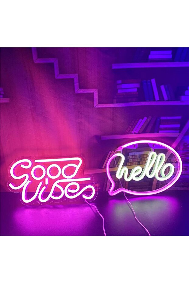 Hello Neon Duvar Dekoru - 6