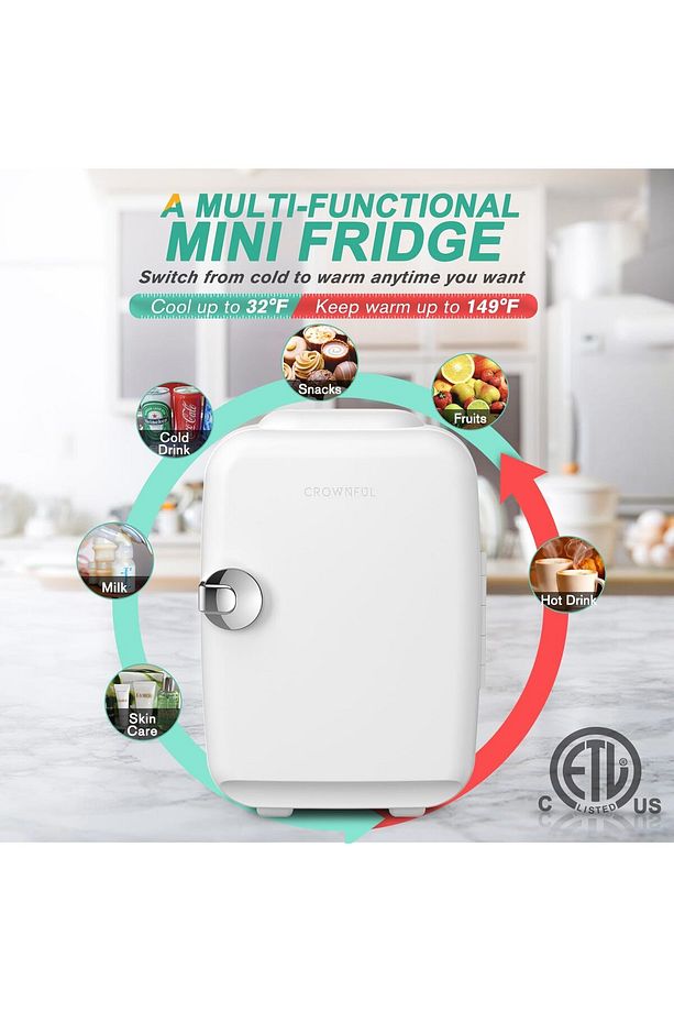 Mini Buzdolabı 4L Taşınabilir Soğutucu ve Isıtıcı Kişisel Kullanım için Enerji Sınıfı A - 3