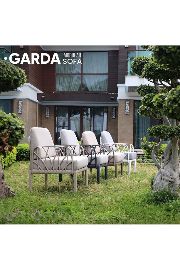 Garda Modüler Sofa Bahçe Oturma Grubu 2'li Set - 5