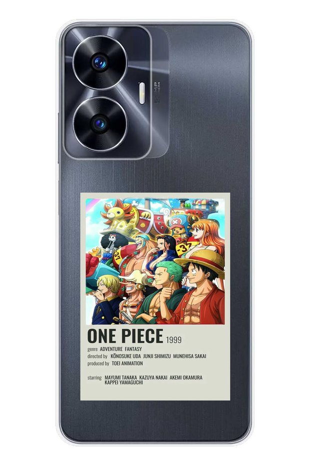 Realme C55 Compatible One Piece Patterned Transparent Phone Case