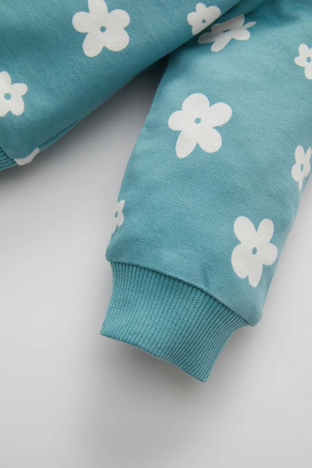 Kız Bebek Bisiklet Yaka Çiçekli Sweatshirt C2435a524sp - 3