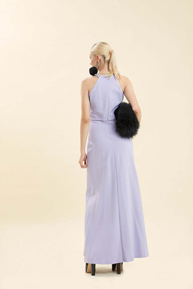 Çiçek Detaylı Elbise - 6