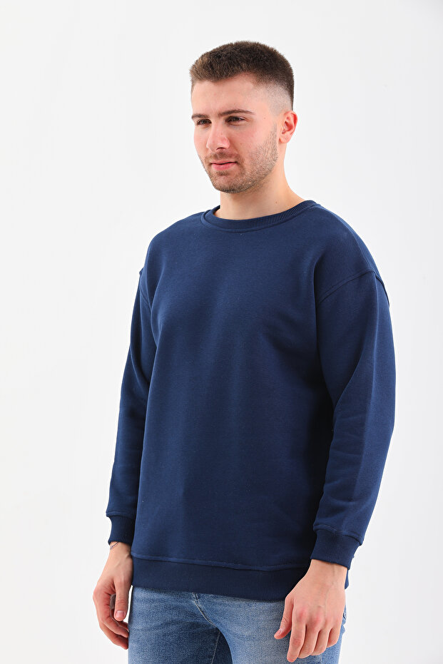 سويت شيرت ماكس كبير الحجم بياقة دائرية - 3