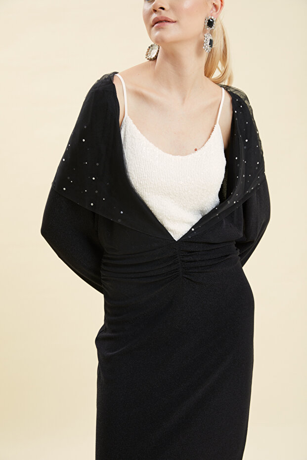 Taş İşlemeli Elbise - 2