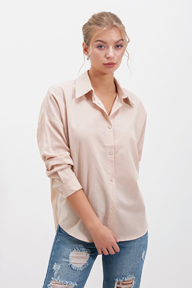 Arka Baskılı Oversize GÖMLEK - 1