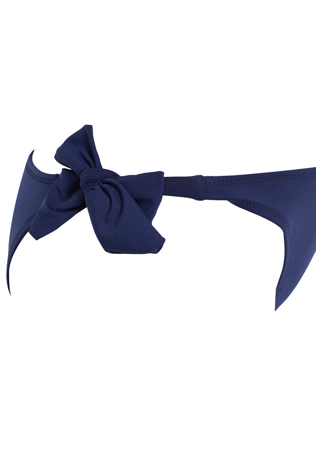 Lacivert Bağlama Detaylı Düşük Bel Regular Basic Bikini Altı TBESS24BA00121 - 7