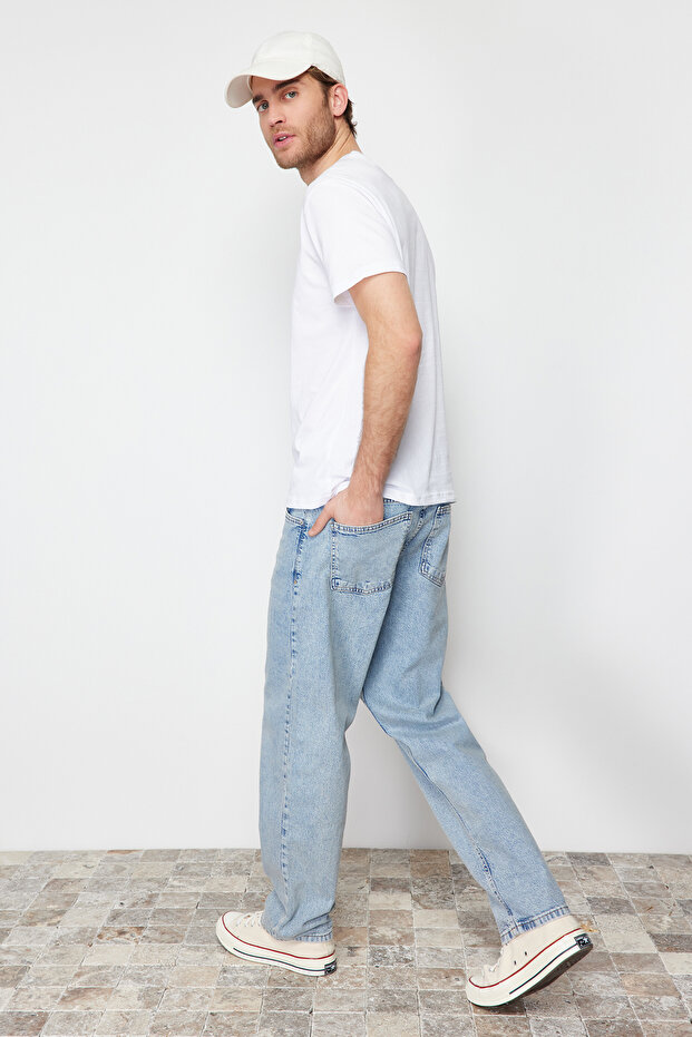 Mavi Baggy/90's Straight Fit Jeans Bol Kot Pantolon TMNSS24JE00012 - 4