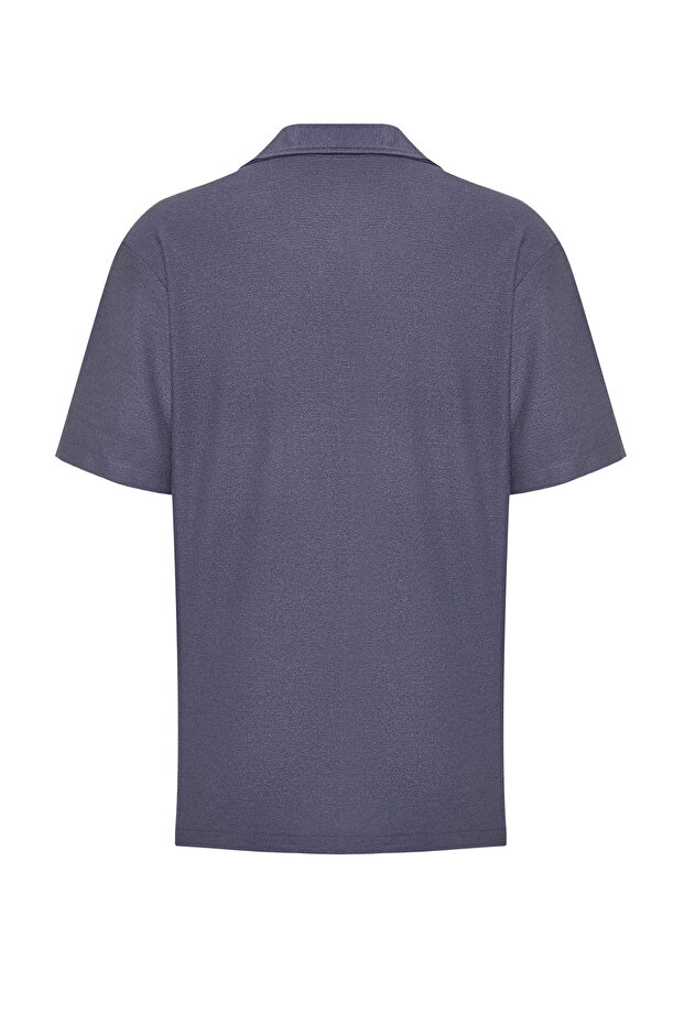 Indigo Relaxed Fit Apaş Yaka Gömlek TMNSS24GO00017 - 8