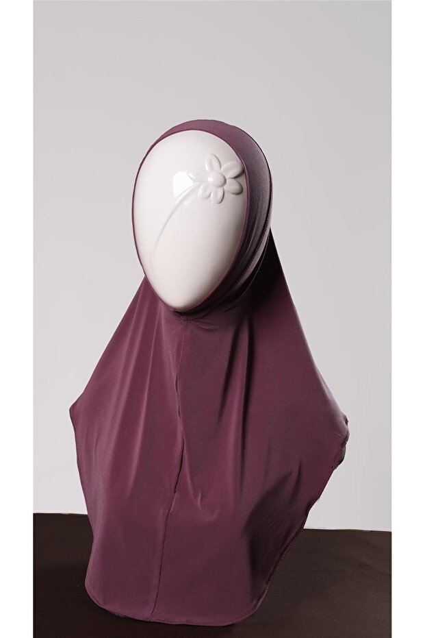 Violet Practical Ready-made Young Hijab Bonnet Sandy Fabric Plain Hijab 2312_21