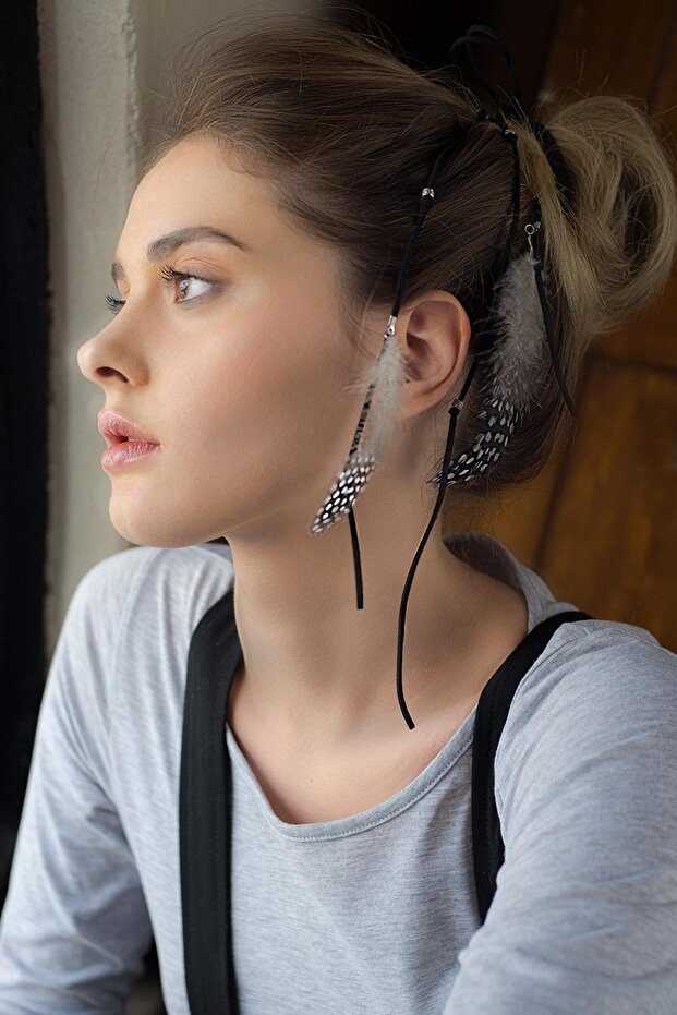 Μαύρο ελαστικό μαλλιών Ινδίας - 1