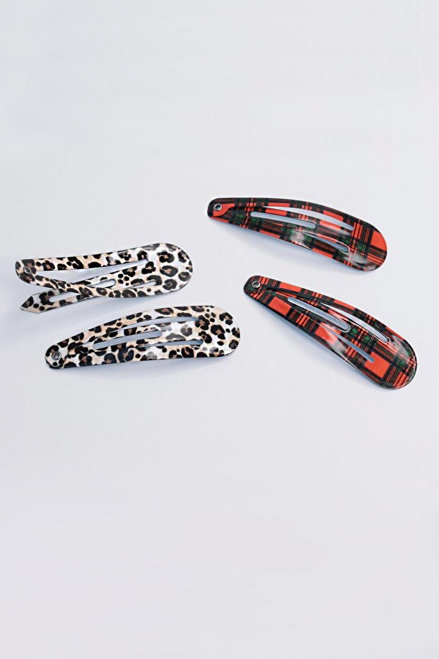 Women's Red Leopard Snap Buckle Set