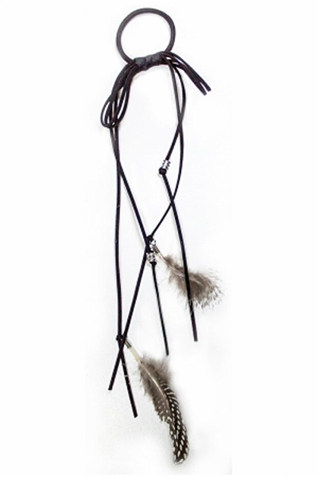 Μαύρο ελαστικό μαλλιών Ινδίας - 4