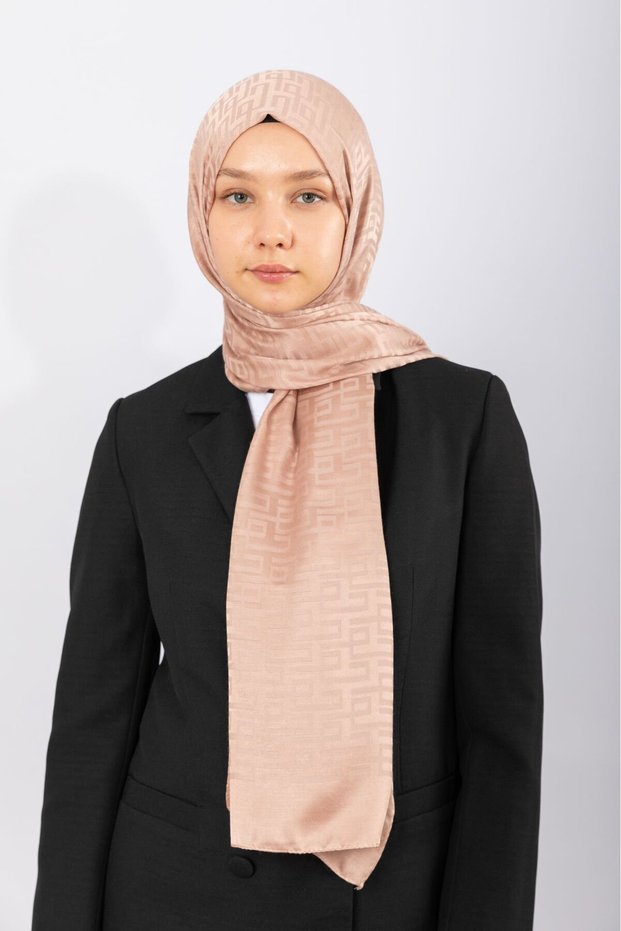 Silky Jacquard Shawl Geometric - September