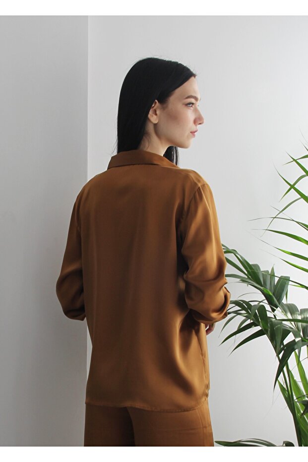 İpek Kadın Gömlek - 6