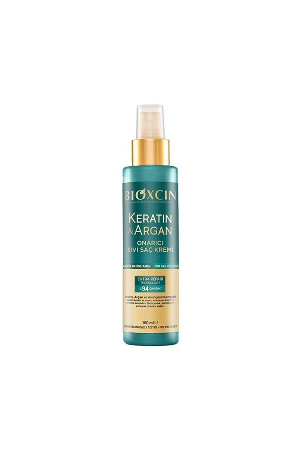 Keratin & Argan Yıpranmış ve Hasar Görmüş Saçlar İçin Onarıcı Sıvı Saç Kremi 150 ml - 1