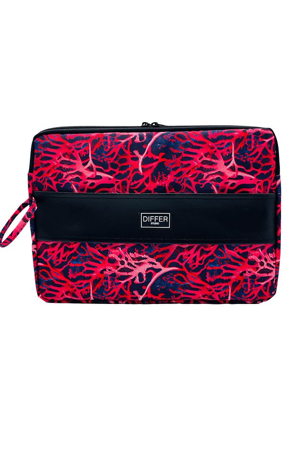 15.6'' Inç Mercan Desen Kırmızı Unisex Suya Dayanıklı Laptop/macbook/notebook Kılıfı/çanta - 3