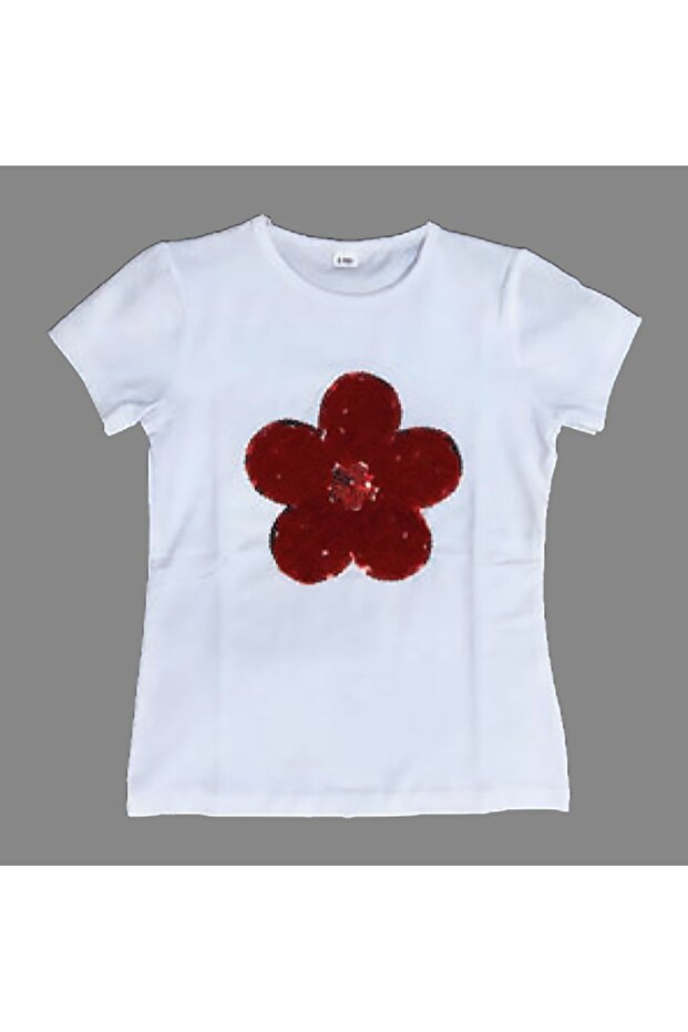 Girl's Short Sleeve Flower Patterned T-Shirt 23 April 29 October 19 May Show Feast