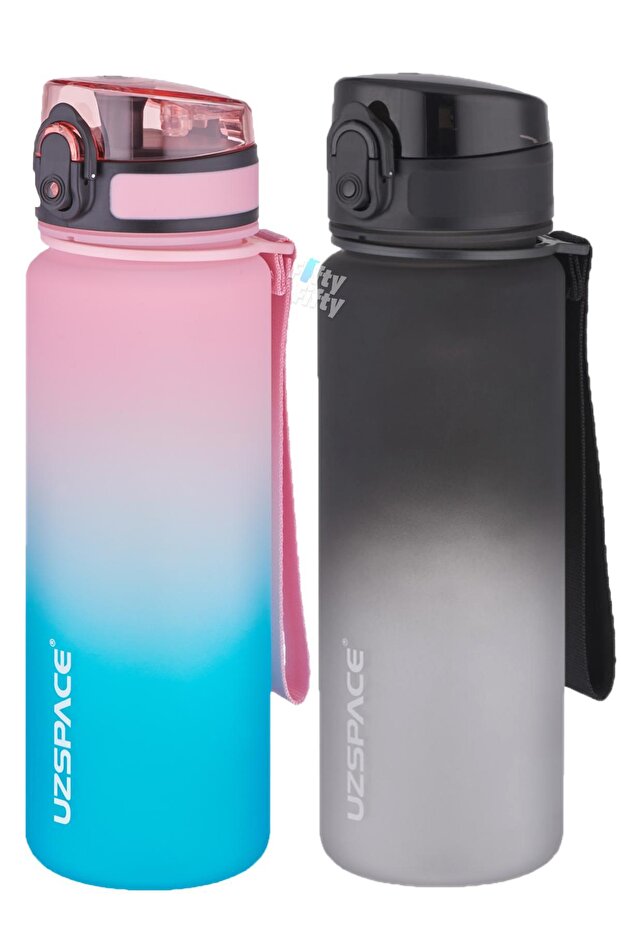 2-Piece Tritan Water Bottle Set 500ml Double Color Softtouch FF Collection Tritan Water Bottle