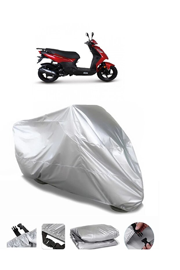 Sym Orbit II 50 Gray Motorcycle Tarpaulin Premium Quality